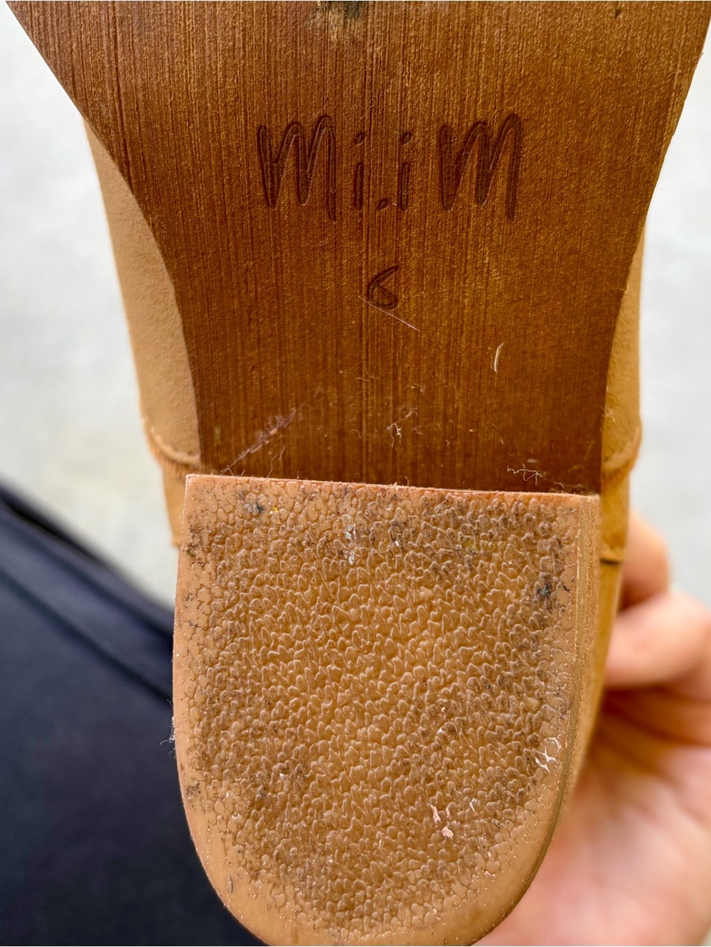 Mi.iM Tan Suede Western-Inspired Ankle Boots - Picture 4 of 6